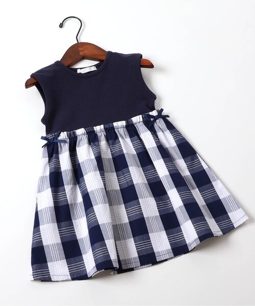 Seraph（セラフ）の「ドッキングワンピース（ワンピース・キッズ・ミント/ネイビー/オレンジ/ブラック・80/90/95/100/110/120/130/140）」の3枚目の写真