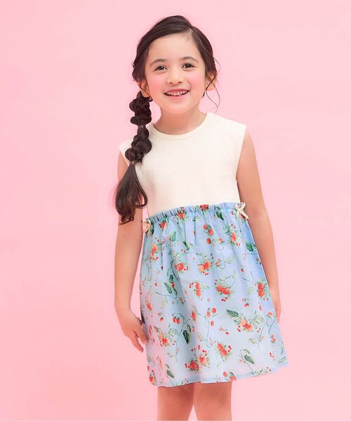 Seraph（セラフ）の「ドッキングワンピース（ワンピース・キッズ・ミント/ネイビー/オレンジ/ブラック・80/90/95/100/110/120/130/140）」の2枚目の写真