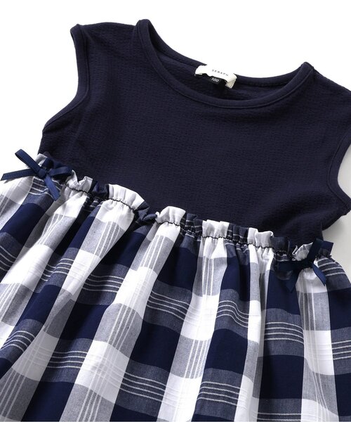 Seraph（セラフ）の「ドッキングワンピース（ワンピース・キッズ・ミント/ネイビー/オレンジ/ブラック・80/90/95/100/110/120/130/140）」の11枚目の写真