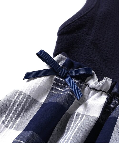 Seraph（セラフ）の「ドッキングワンピース（ワンピース・キッズ・ミント/ネイビー/オレンジ/ブラック・80/90/95/100/110/120/130/140）」の12枚目の写真