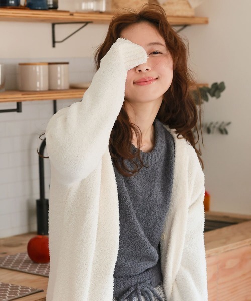DONOBAN(ドノバン)の「「累計販売数 6万枚突破」もこもこルームウェア <カーディガン>(カーディガン/ボレロ・レディース・アイボリー/モカ・F)」の17枚目の写真