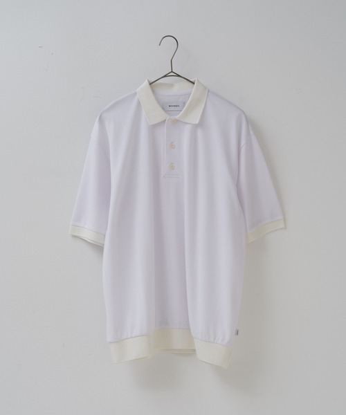 WHIMSIC(ウィムジック)の「【UNISEX】モスステッチポロシャツ(ポロシャツ・メンズ・ホワイト/チャコールグレー/イエロー/ブルー・FREE)」の5枚目の写真