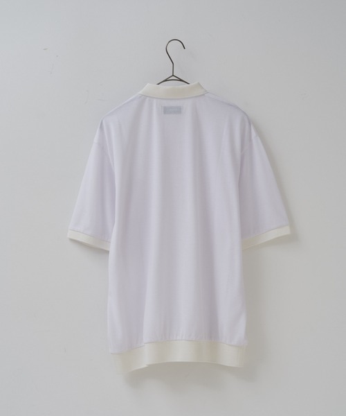 WHIMSIC（ウィムジック）の「【UNISEX】モスステッチポロシャツ（ポロシャツ・メンズ・ホワイト/チャコールグレー/イエロー/ブルー・FREE）」の6枚目の写真