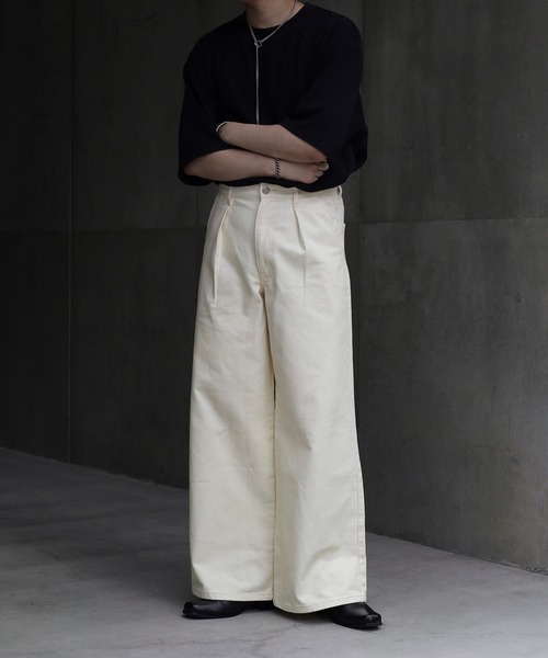 CALLNE（カルネ）の「加工デニムパンツ（デニムパンツ・メンズ・ブラック・M）」の2枚目の写真