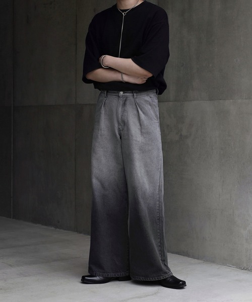 CALLNE（カルネ）の「加工デニムパンツ（デニムパンツ・メンズ・ブラック・M）」の9枚目の写真