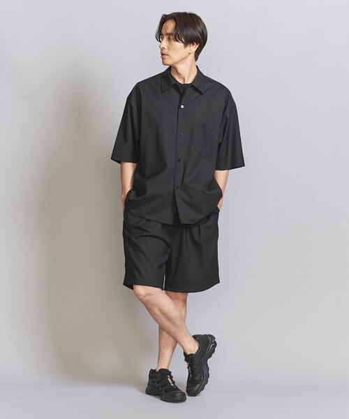 美品 koti B&Y メリノウール キャンプカラーショート スリーブシャツ L BEAUTY&YOUTH UNITED ARROWS｜<koti BEAUTY&YOUTH> メリノウール