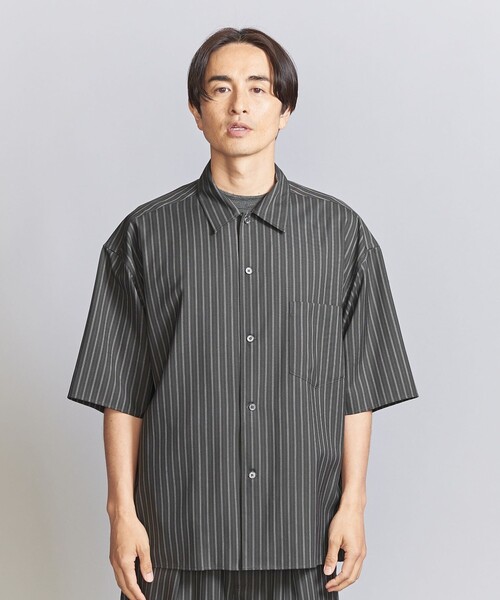 美品 koti B&Y メリノウール キャンプカラーショート スリーブシャツ L koti BEAUTY＆YOUTH シャツ 「koti BEAUTY＆YOUTH」 メリノ