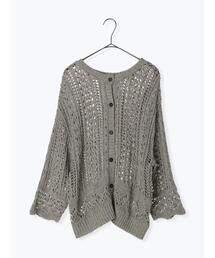TSUHARU by Samansa Mos2 | 透かし前後着ニットカーディガン(カーディガン/ボレロ)
