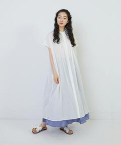 セール】ハートネックシアーフレアコンビワンピース（ワンピース