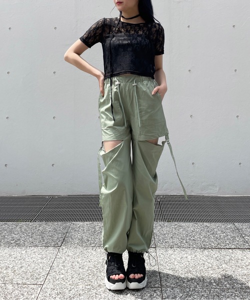 one way(ワンウェイ)の「レースTシャツ(Tシャツ/カットソー・レディース・ホワイト/ブラック・FREE)」の7枚目の写真