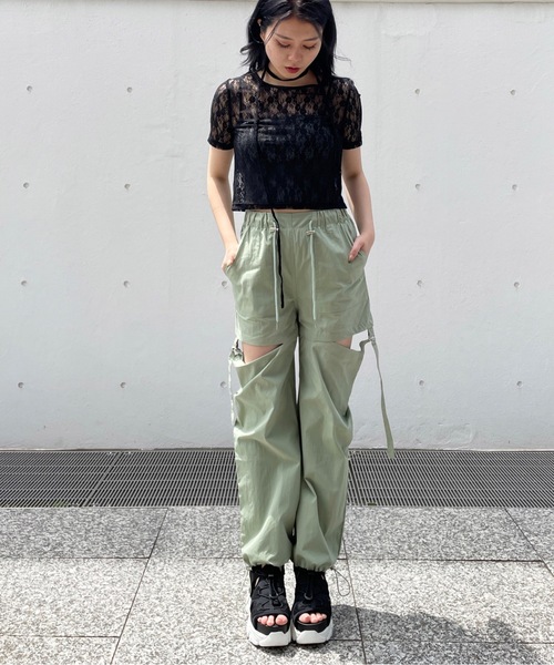 one way(ワンウェイ)の「レースTシャツ(Tシャツ/カットソー・レディース・ホワイト/ブラック・FREE)」の13枚目の写真