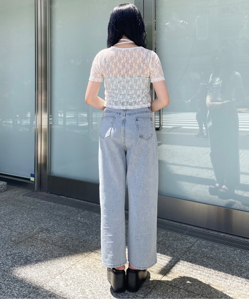 one way(ワンウェイ)の「レースTシャツ(Tシャツ/カットソー・レディース・ホワイト/ブラック・FREE)」の4枚目の写真