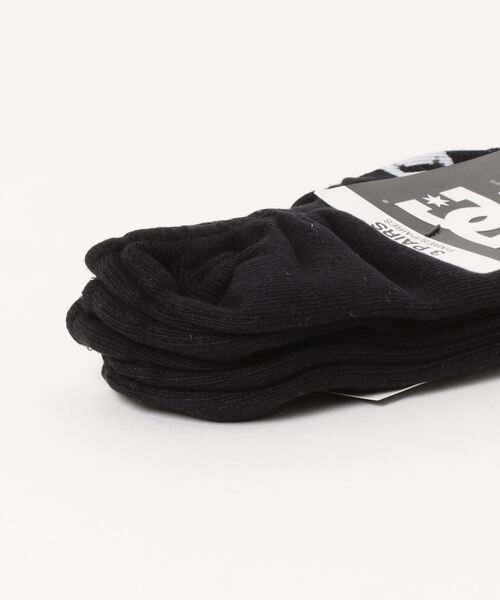 DC SHOES（ディーシーシューズ）の「SPP DC LINER 3PK/DCショートソックス（ソックス/靴下・メンズ・ブラック・FREE）」の2枚目の写真