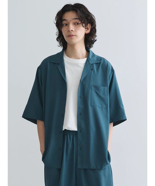 CRAFT STANDARD BOUTIQUE(クラフトスタンダードブティック)の「接触冷感/抗菌防臭/イージーケア /オープンカラーシャツ(シャツ/ブラウス・レディース・ブラウン/アイボリー/ブラック/グレイッシュベージュ/ブルーグリーン・S/M/L/XL)」の18枚目の写真