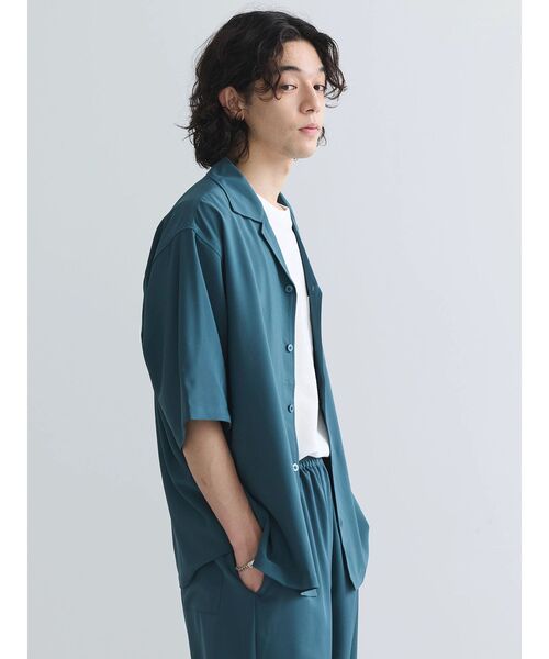 CRAFT STANDARD BOUTIQUE(クラフトスタンダードブティック)の「接触冷感/抗菌防臭/イージーケア /オープンカラーシャツ(シャツ/ブラウス・レディース・ブラウン/アイボリー/ブラック/グレイッシュベージュ/ブルーグリーン・S/M/L/XL)」の17枚目の写真