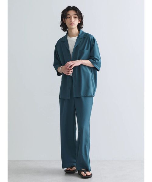 CRAFT STANDARD BOUTIQUE(クラフトスタンダードブティック)の「接触冷感/抗菌防臭/イージーケア /オープンカラーシャツ(シャツ/ブラウス・レディース・ブラウン/アイボリー/ブラック/グレイッシュベージュ/ブルーグリーン・S/M/L/XL)」の15枚目の写真