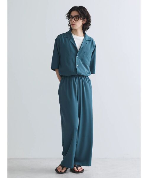 CRAFT STANDARD BOUTIQUE(クラフトスタンダードブティック)の「接触冷感/抗菌防臭/イージーケア /オープンカラーシャツ(シャツ/ブラウス・レディース・ブラウン/アイボリー/ブラック/グレイッシュベージュ/ブルーグリーン・S/M/L/XL)」の14枚目の写真
