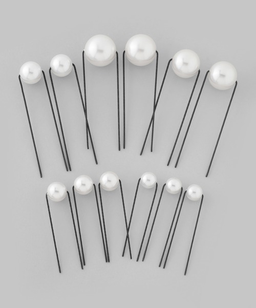 ANEMONE（アネモネ）の「パールUピン[12本セット][Hanayome]（ヘアピン・レディース・ホワイト・FREE）」の2枚目の写真