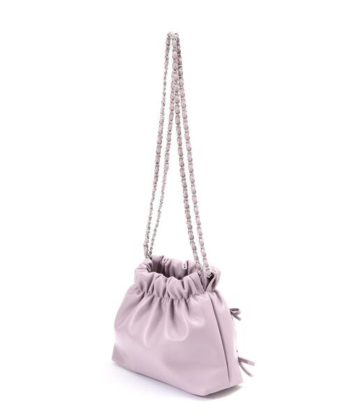 FREE'S MART（フリーズマート）の「◆チェーンリボンバッグ（ショルダーバッグ・レディース・パープル/ブラック・ﾌﾘ-）」の8枚目の写真