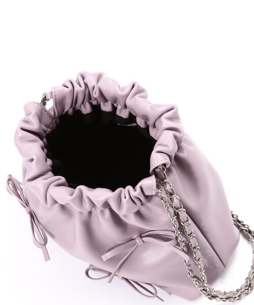 FREE'S MART（フリーズマート）の「◆チェーンリボンバッグ（ショルダーバッグ・レディース・パープル/ブラック・ﾌﾘ-）」の14枚目の写真