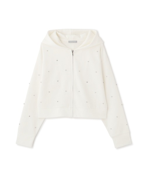 JILL by JILL STUART(ジルバイジルスチュアート)の「◇ビジュートッピングフーディー(Tシャツ/カットソー・レディース・ホワイト/チャコールグレー・FREE)」の22枚目の写真