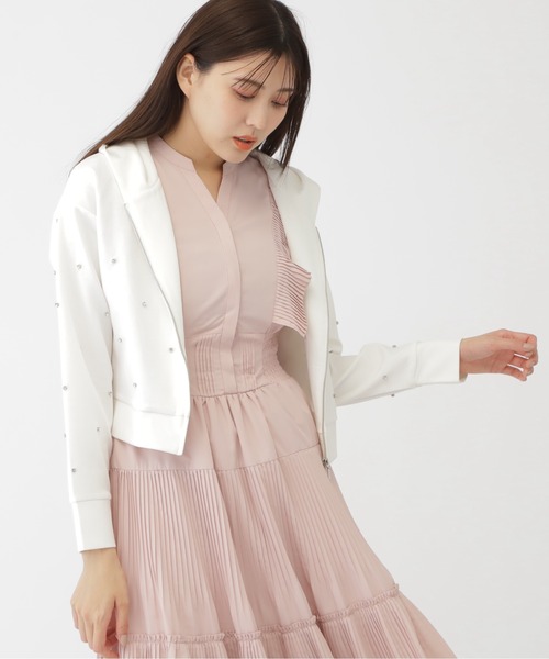JILL by JILL STUART(ジルバイジルスチュアート)の「◇ビジュートッピングフーディー(Tシャツ/カットソー・レディース・ホワイト/チャコールグレー・FREE)」の12枚目の写真
