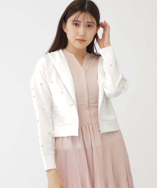 JILL by JILL STUART(ジルバイジルスチュアート)の「◇ビジュートッピングフーディー(Tシャツ/カットソー・レディース・ホワイト/チャコールグレー・FREE)」の13枚目の写真