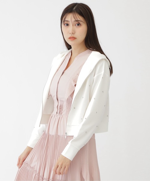 JILL by JILL STUART(ジルバイジルスチュアート)の「◇ビジュートッピングフーディー(Tシャツ/カットソー・レディース・ホワイト/チャコールグレー・FREE)」の17枚目の写真