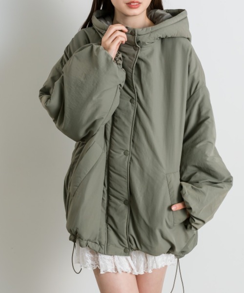 OLIVE des OLIVE（オリーブデオリーブ）の「【WEB限定】モンスターパーカー（ブルゾン・レディース・アイボリー/カーキ/ブラック・FREE）」の11枚目の写真