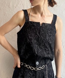 She's Closet（シーズクローゼット）の「ふくれジャガードショート丈バックスリットビスチェキャミソールベスト（ベスト・レディース）」