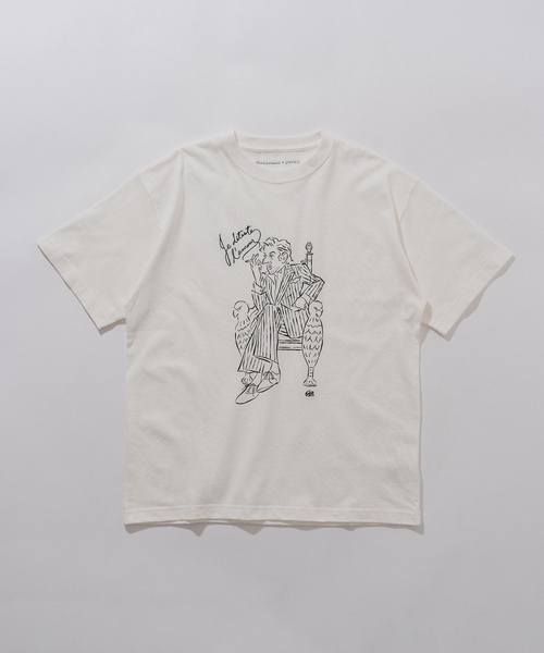 EDIFICE（エディフィス）の「ソリマチアキラ 別注 フレンチ イラストレーション Tシャツ（Tシャツ/カットソー・メンズ・ホワイト/ホワイト×ホワイト/ホワイト系その他・SMALL/MEDIUM/LARGE）」の3枚目の写真