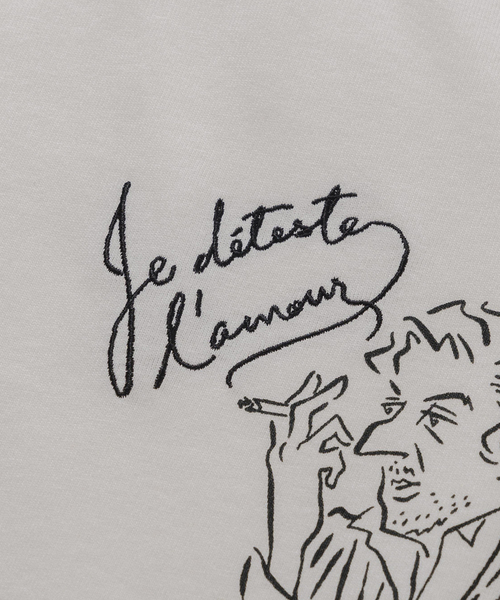 EDIFICE（エディフィス）の「ソリマチアキラ 別注 フレンチ イラストレーション Tシャツ（Tシャツ/カットソー・メンズ・ホワイト/ホワイト×ホワイト/ホワイト系その他・SMALL/MEDIUM/LARGE）」の5枚目の写真