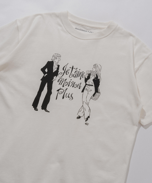 EDIFICE（エディフィス）の「ソリマチアキラ 別注 フレンチ イラストレーション Tシャツ（Tシャツ/カットソー・メンズ・ホワイト/ホワイト×ホワイト/ホワイト系その他・SMALL/MEDIUM/LARGE）」の7枚目の写真