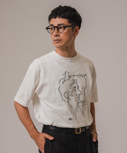 EDIFICE（エディフィス）の「ソリマチアキラ 別注 フレンチ イラストレーション Tシャツ（Tシャツ/カットソー・メンズ・ホワイト/ホワイト×ホワイト/ホワイト系その他・SMALL/MEDIUM/LARGE）」の13枚目の写真