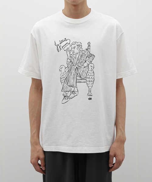 EDIFICE（エディフィス）の「ソリマチアキラ 別注 フレンチ イラストレーション Tシャツ（Tシャツ/カットソー・メンズ・ホワイト/ホワイト×ホワイト/ホワイト系その他・SMALL/MEDIUM/LARGE）」の18枚目の写真