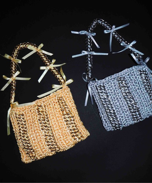 Casselini(キャセリーニ)ミックスチェーンバッグ ハンドバッグ 