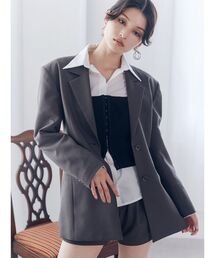 MURUA | 【SET UP対応】シェイプウエストオーバージャケット(テーラードジャケット)