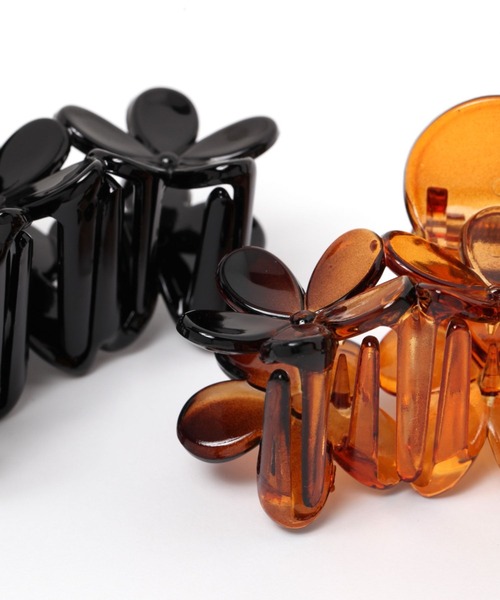 GLOBAL WORK（グローバルワーク）の「フラワーヘアバンス/129554（バレッタ/ヘアクリップ・レディース・ブラウン/ブラック・ONE SIZE）」の6枚目の写真