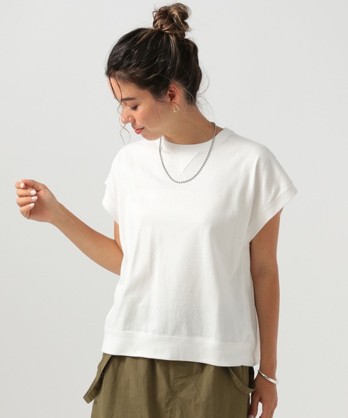 BAYFLOW（ベイフロー）の「ピグメントガゼットプルオーバー（Tシャツ/カットソー・レディース・オフホワイト/カーキ/チャコール・FREE）」の2枚目の写真