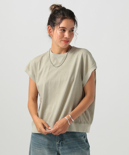 BAYFLOW（ベイフロー）の「ピグメントガゼットプルオーバー（Tシャツ/カットソー・レディース・オフホワイト/カーキ/チャコール・FREE）」の3枚目の写真