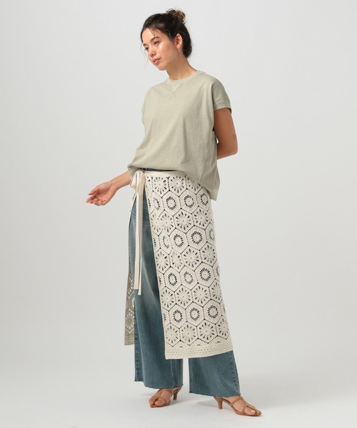 BAYFLOW（ベイフロー）の「ピグメントガゼットプルオーバー（Tシャツ/カットソー・レディース・オフホワイト/カーキ/チャコール・FREE）」の10枚目の写真