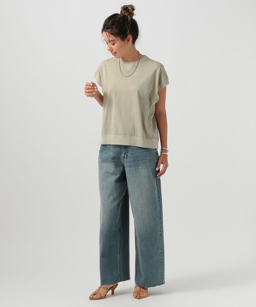 BAYFLOW（ベイフロー）の「ピグメントガゼットプルオーバー（Tシャツ/カットソー・レディース・オフホワイト/カーキ/チャコール・FREE）」の11枚目の写真