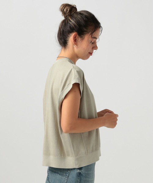 BAYFLOW（ベイフロー）の「ピグメントガゼットプルオーバー（Tシャツ/カットソー・レディース・オフホワイト/カーキ/チャコール・FREE）」の14枚目の写真