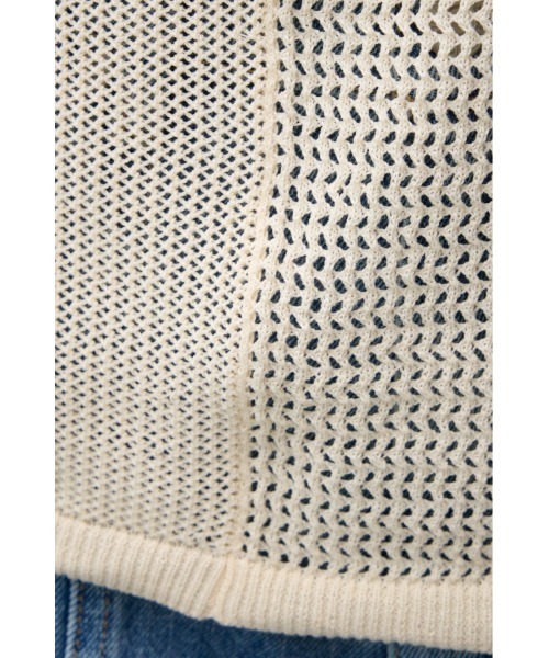 AZUL by moussy(アズールバイマウジー)の「メッシュコンビニニットタンク(タンクトップ・レディース・ライトブルー/ブラック/アイボリー・FREE)」の15枚目の写真