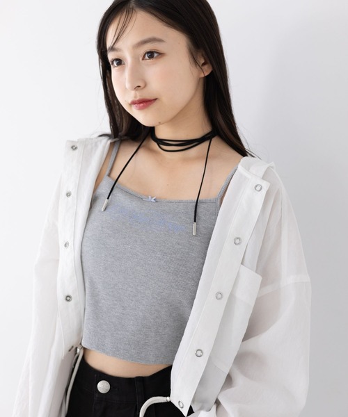 ロゴリボンショートキャミ（キャミソール）｜repipi armario（レピピ