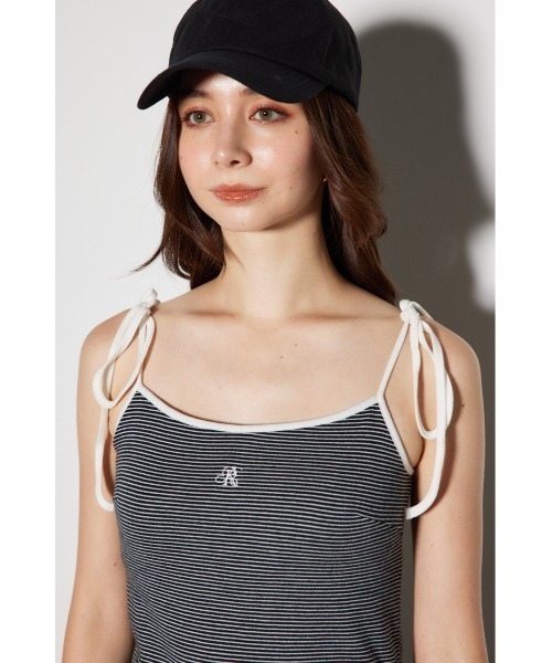 rienda(リエンダ)の「【WEB限定】カップ付きリボンキャミトップス(キャミソール・レディース・ホワイト/ブラック/マルチ・FREE)」の15枚目の写真