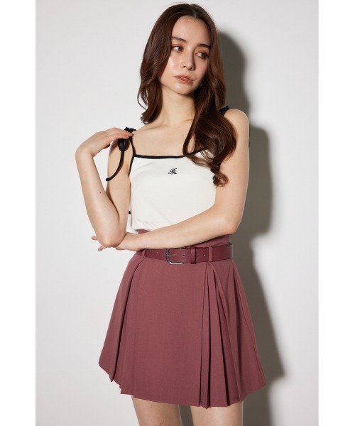 rienda(リエンダ)の「【WEB限定】カップ付きリボンキャミトップス(キャミソール・レディース・ホワイト/ブラック/マルチ・FREE)」の22枚目の写真