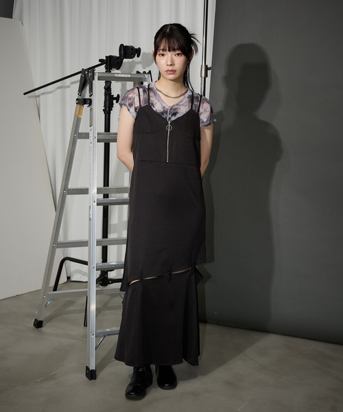 Ellno de Mavie(エルノデメヴィ)の「センターシャーリングシアートップス(Tシャツ/カットソー・レディース・ダークブルー/ホワイト・FREE)」の14枚目の写真