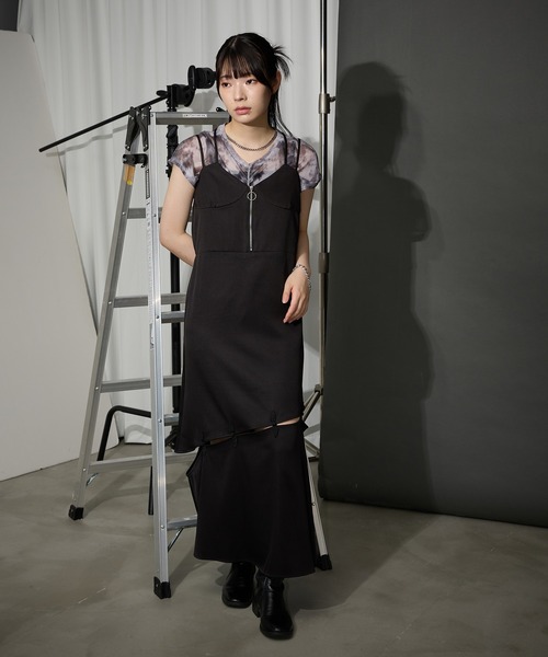 Ellno de Mavie(エルノデメヴィ)の「センターシャーリングシアートップス(Tシャツ/カットソー・レディース・ダークブルー/ホワイト・FREE)」の15枚目の写真