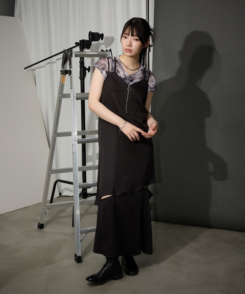 Ellno de Mavie(エルノデメヴィ)の「センターシャーリングシアートップス(Tシャツ/カットソー・レディース・ダークブルー/ホワイト・FREE)」の18枚目の写真